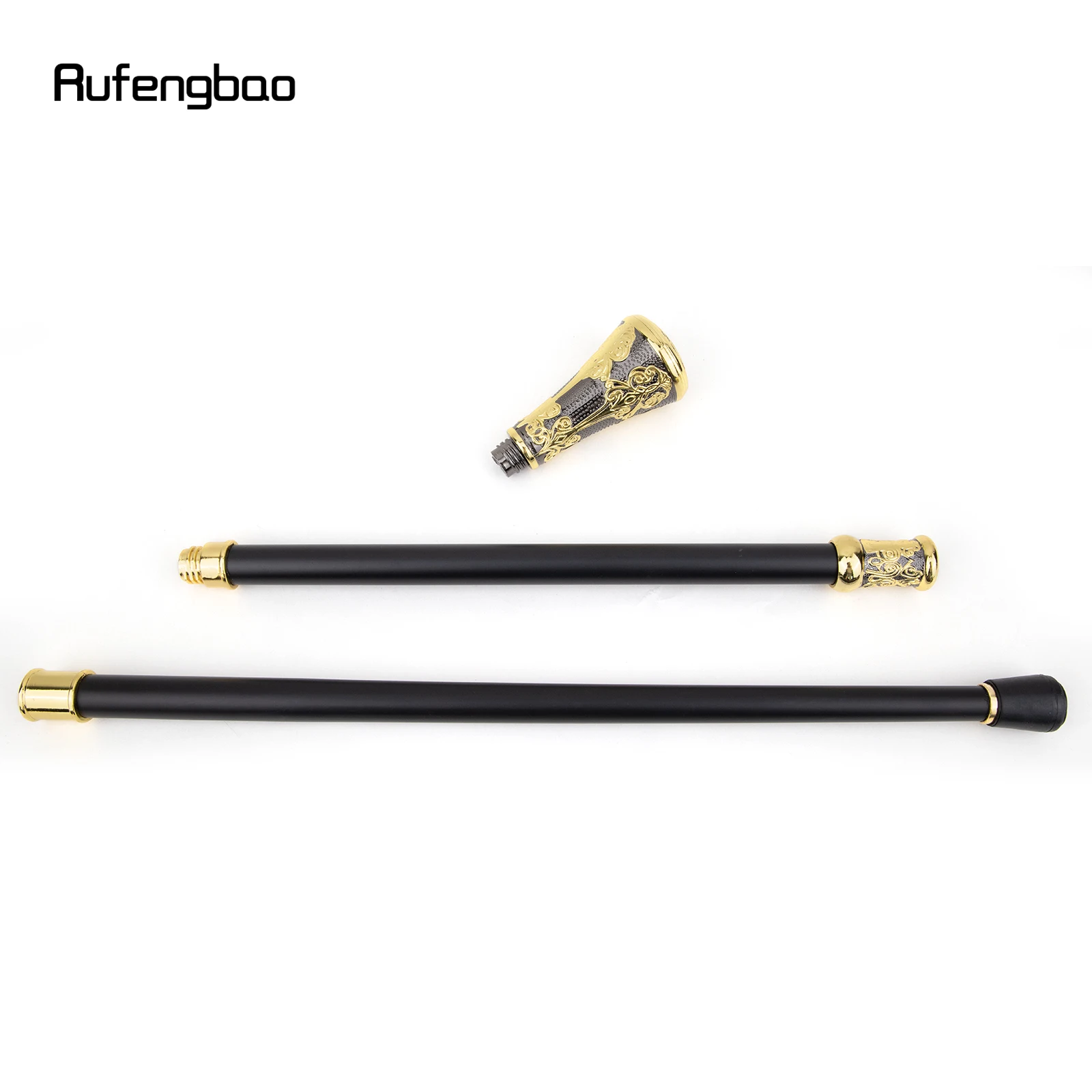 Golden Black Luxury Flower Round Handle Fashion Walking Stick for Party Decorative Walking Cane Elegant Knob Crosier Knob 93cm - Image 5