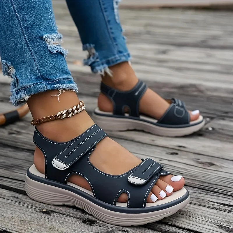 2025 New Summer Sandals Travel Women Shoes New Sandal Sole Durable Sandal Ladies Outdoor Beach Slippers Platform Sandals - Image 5
