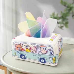 YY17(0+10 )Baby Tissue Box - Montessori Baby Toys 5 Months Baby Tissue Box Learning Toys, Baby Puzzle Toys