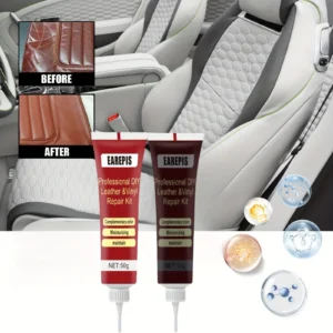 PU Leather Repair Cream for Furniture Sofa Car Seat Shoe Color Restoration Scratch Hiding Water Resistant Easy to Apply Amagi