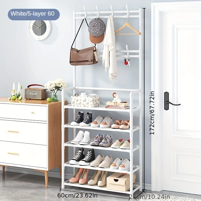 Simple Coat Rack With Shoe Storage Shelf Hallway Shelf For Storage Shoes Clothes Coat Hat Bag Umbrella Home Accessories - Image 10