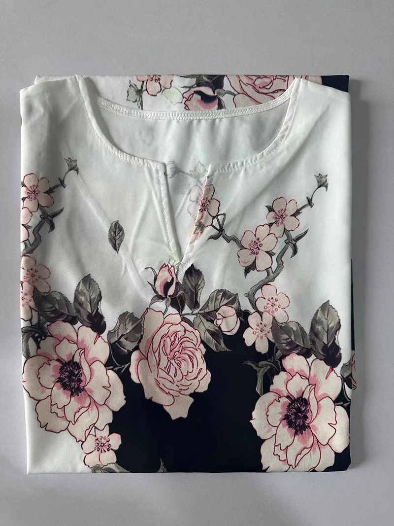 2024 European and American Cross Border Women's New Dress V-neck Sleeveless Sexy Printed Large Hem Foreign Trade Dress - Image 3