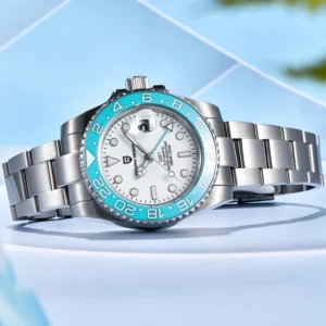 PAGANI DESIGN PD-1662 Luxury GMT Men Mechanical Wristwatch Sapphire Glass Stainless Steel 100M Waterproof Automatic Watches