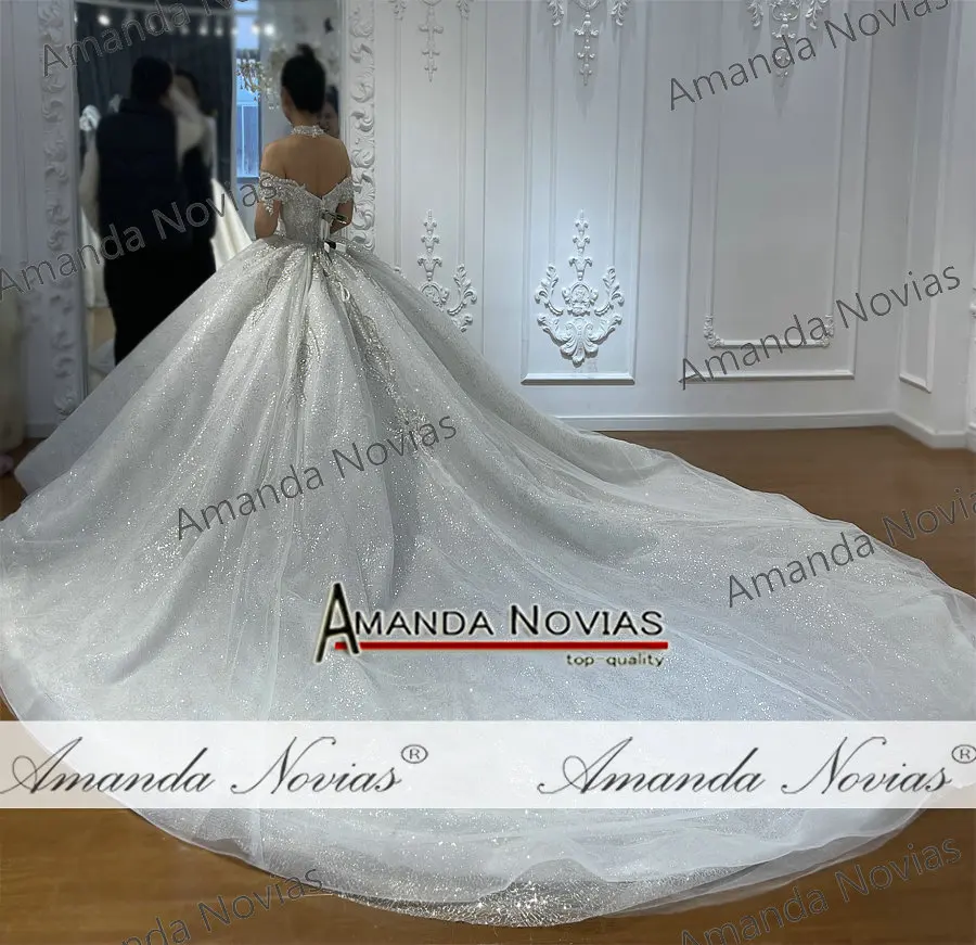 Customized NS4923 Off The Shoulder Straps Beading Wedding Dress Real Photos 2025 - Image 5