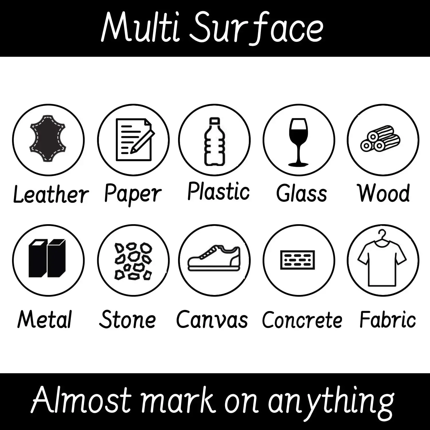 Permanent Marker Pen Drawing Markers Black Blue Red Waterproof Ink Sketch Pens Stationery Art School Supplies For Glass Metal - Image 6