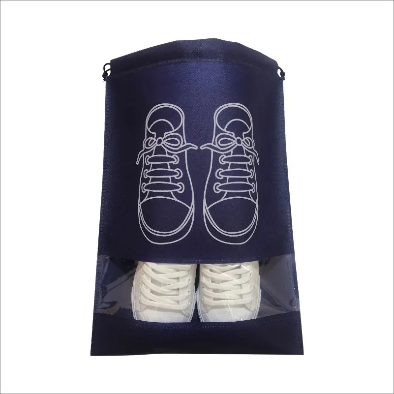 5pcs/set Shoe Storage Bag With Thickened Non-woven Fabric Strap Mouth Large Capacity Travel Waterproof Shoe Bag Moistureproof - Image 9