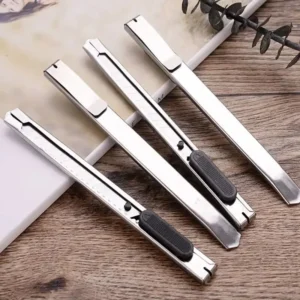 15pcs Stainless Steel Retractable Utility Knife Portable 9mm Snap Off Blades Hobby Knife Box Cutter Perfect For Cutting At Home