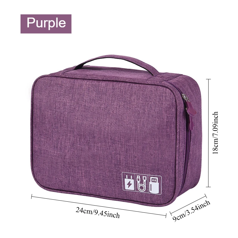 Handheld Digital Bag Multifunctional Large Capacity Moistureproof Mesh Earphone Charger Data Cable USB Travel Protective Case1PC - Image 7