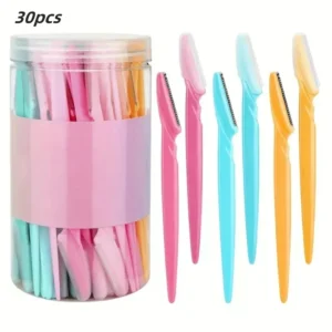 30/12/10 Pcs Eyebrow Razor Tools Random Color Set Multipurpose And Facial Razor With Precision Cover Safety
