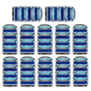 Manual five-layer razor blade, vintage beard blade for men, 5/6-blade razor blade holder Can be used in circulation