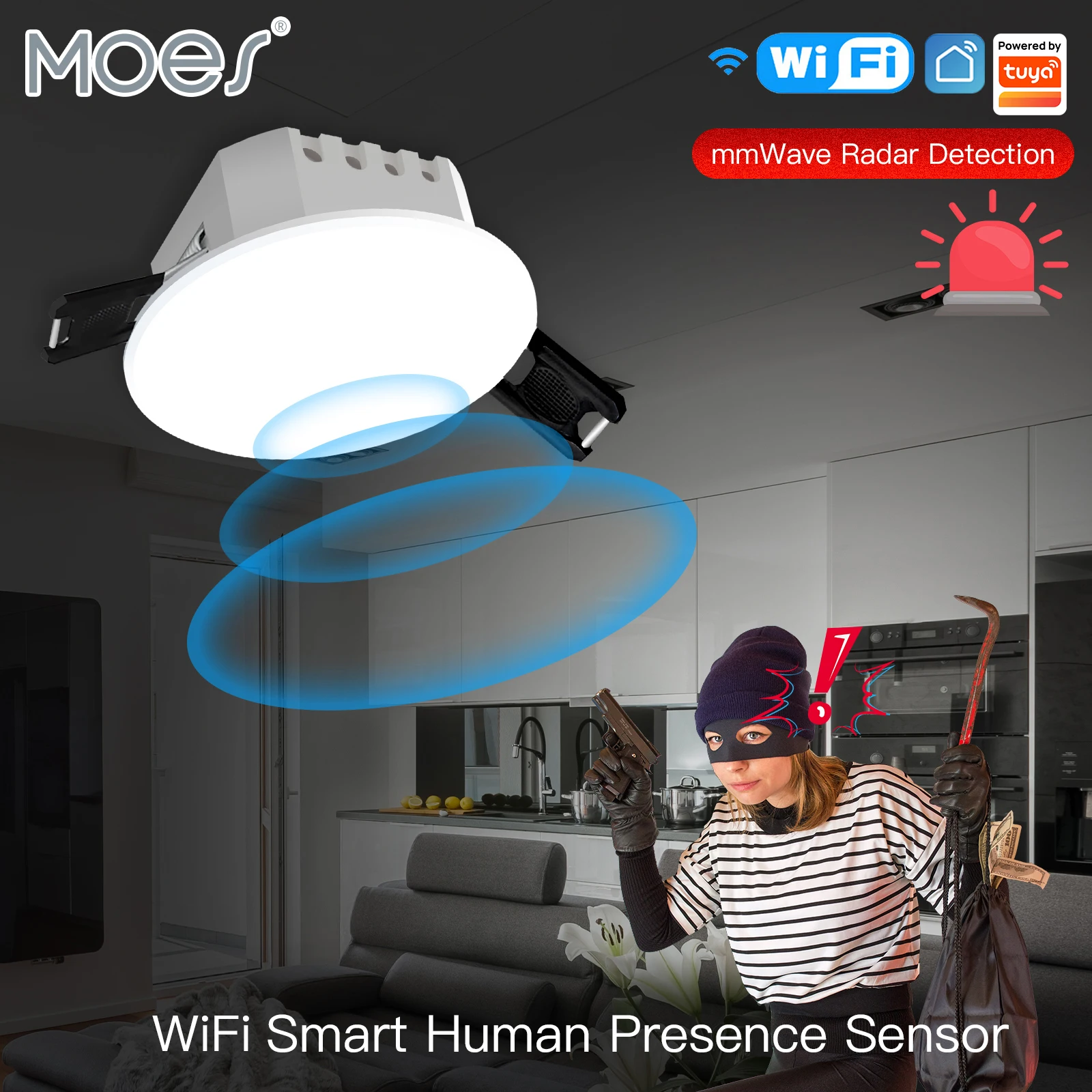 Tuya Smart ZigBee/WiFi Human Presence Detector Radar Detection Sensor Photometric 2 in 1 Function Smart Life Ceiling PIR Hub - Image 7