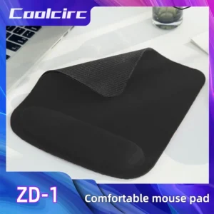 Coolcirc Black Mouse Pad Large Thickened Non Slip Learning And Office EVA Wrist Pad