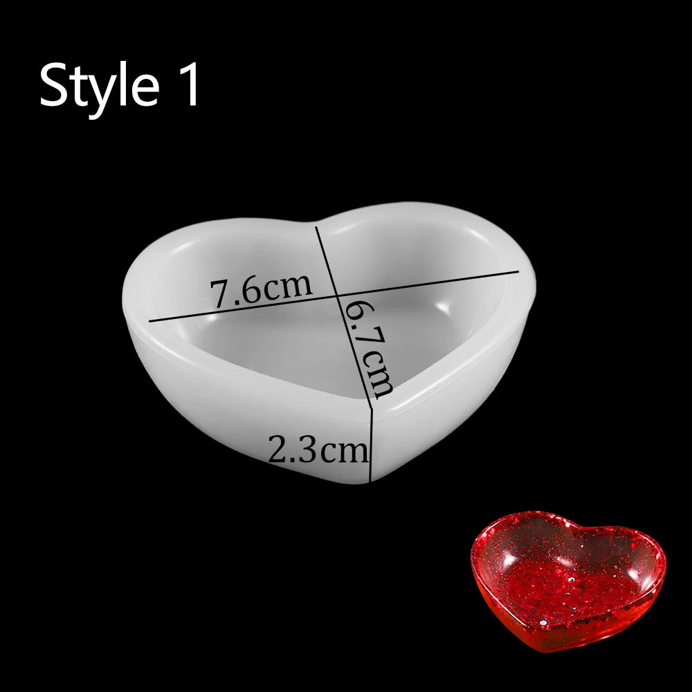 1pcs DIY Silicone Coaster Mold Square Heart Epoxy Casting Molds Making Craft Clay Resin Molds Jewelry Making Accessories - Image 7