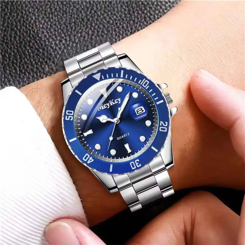 Fashion Men Business Watches Luxury Large Dial Calendar Watch Men's Quartz Wristwatch Reloj Hombre - Image 4
