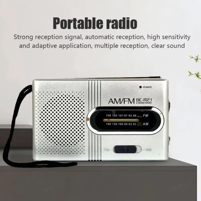 BC-R21/961/962 Mini Radio AM FM Battery Operated Portable Radio Best Reception Longest Lasting For Running Walking Home Soundbox - Image 2