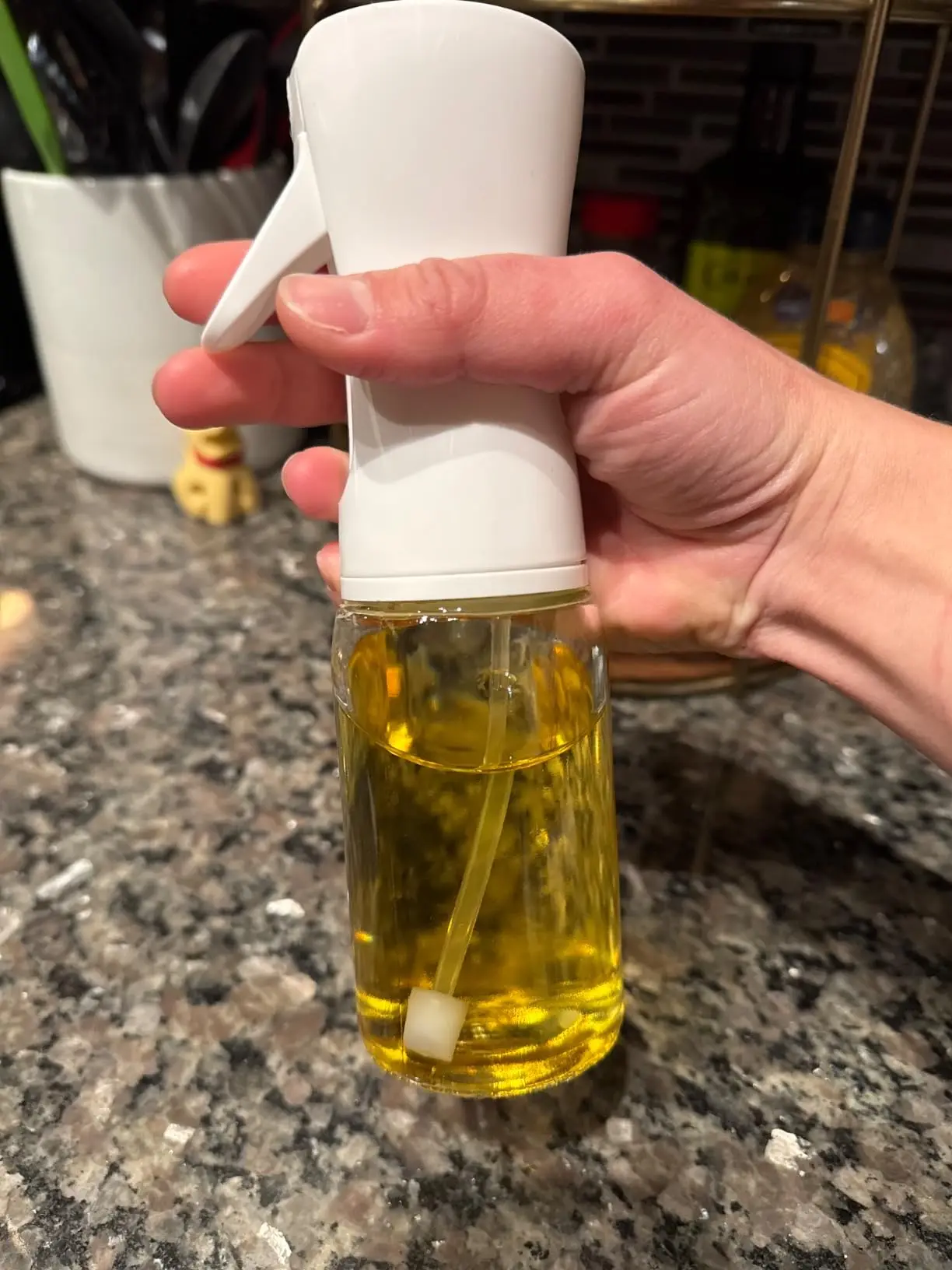 Olive Oil Mister Spray Bottle for Cooking - Cooking Oil Spray Bottle Air Fryer Accessories - Refillable Glass Dispenser - Image 2