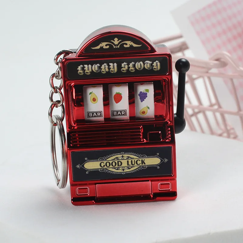 Fruit Slot Machine Keychain Lucky Charm Jackpot Keychains Mini Casino Pendant Bag Charm Novelty Gifts for Kids Adults - Image 9