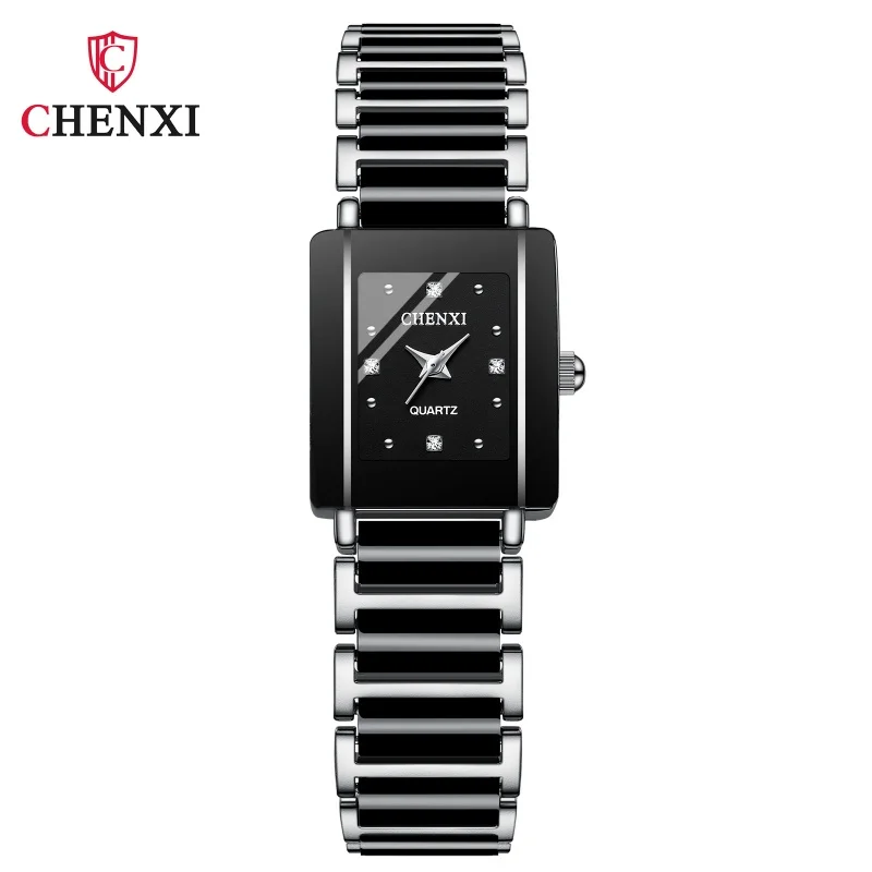 CHENXI 104A Brand Men Quartz Watch Elegant Square Dial reloj Ceramic Strap Waterproof Simple montre Lady Fashion Couple Watches - Image 13
