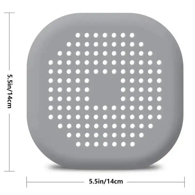 Durable Silicone Square Shower Drain Cover Prevents Sink Clogging, Shower Drain Strainer, Adsorption Sink Strainer, Convenient - Image 6