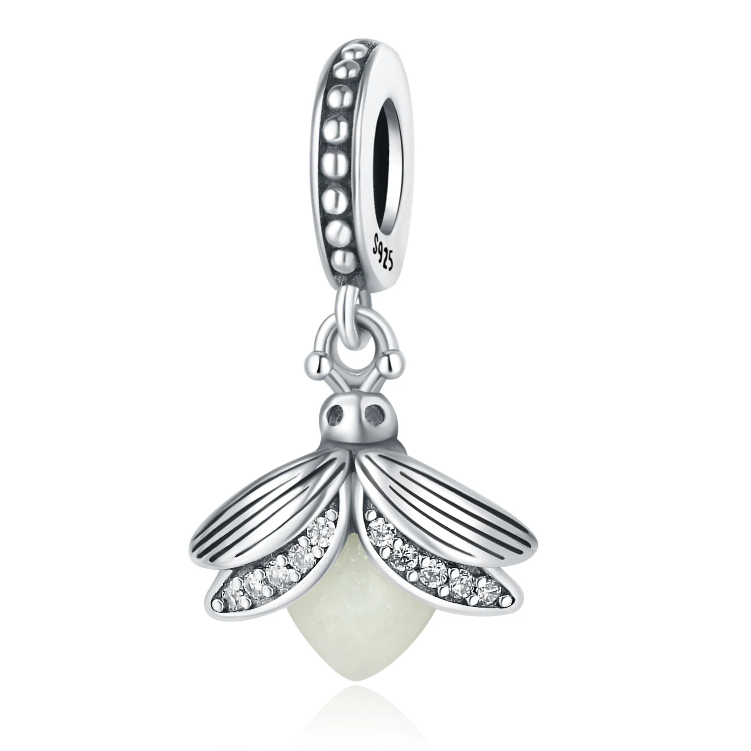 100% 925 Sterling Silver Creative Blue Luminous Firefly Charms Pendants Fit Qikaola 925 Original Bracelets DIY Birthday Jewelry - Image 9