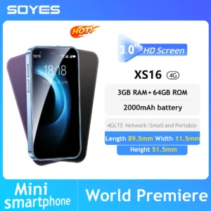 Top Selling SOYES XS16 mini 4G Smartphone 3.0inch 3GB RAM 64GB ROM Android 8.0 5MP Camera Dual SIM With Play Store WhatsAPP