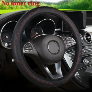 Car steering wheel cover has no inner ring Steering Wheel Cover Anti Slip Breathable Cover Universal Microfiber Leather