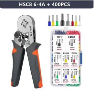 Ferrule Sleeves Terminal Crimping Tools Mini Electrical Pliers HSC8 6-4/6-6(0.25-10mm²/0.25-6mm²) Wire Connection Repair Clamp