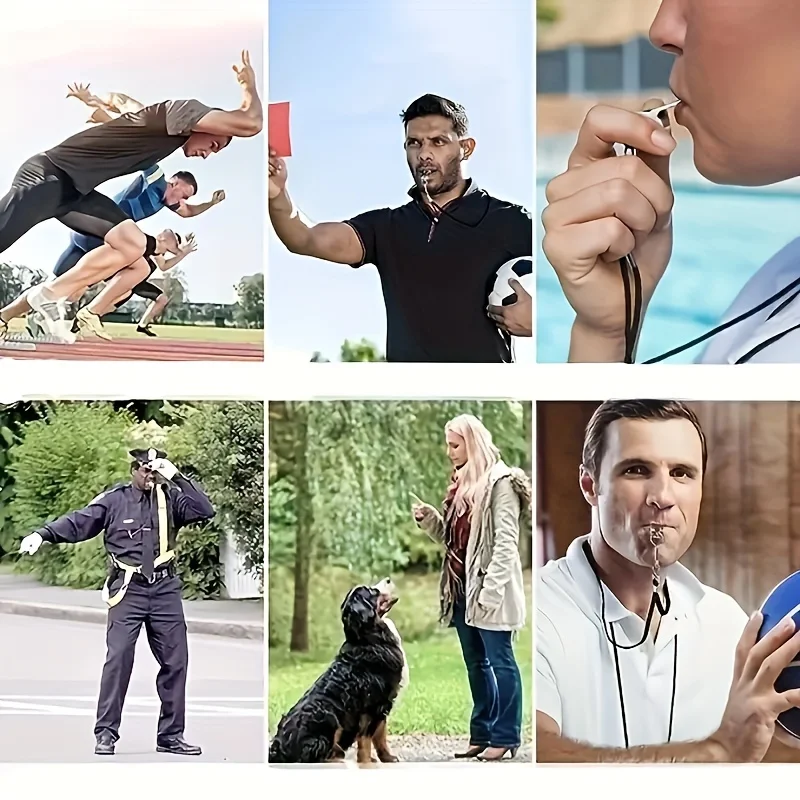 1/10Pcs Stainless Steel Metal Whistles, Professional Football Basketball Sports Referee Training Whistle - Image 6