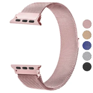 Stainless steel metallic Milan strap suitable for Apple Watch series 987654321 men and women to replace mesh strap
