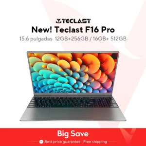 TECLAST F16Pro Laptop 15.6 inch, 16GB RAM 512GB SSD Computers, for Intel N95 CPU, IPS FHD 1080P Screen, WiFi 6, BT 5.0, USB3.2, Backlit Keyboard, 38000mWh