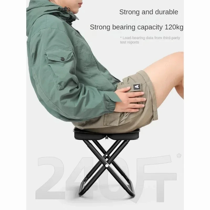 Portable multifunctional outdoor picnic camping folding chair, ultra light fishing stool, travel stool, fishing accessories - Image 5