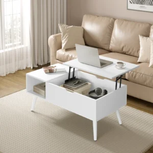 WOLTU Height-Adjustable Coffee Table Living Room Table with Hidden Storage Lifting Board Folding Table for Side Sofa Home Decor