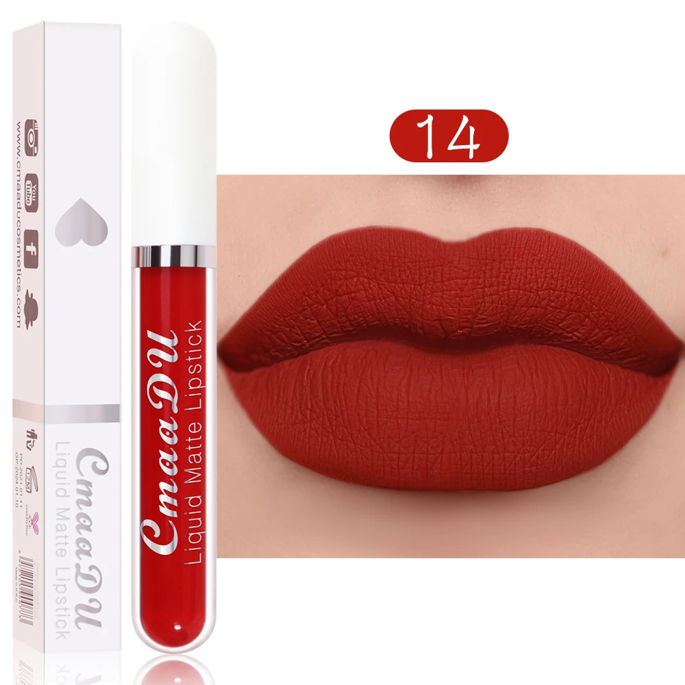 Waterproof Long Lasting Matte Lip Gloss Non Stick Cup Liquid lipstick - Image 13