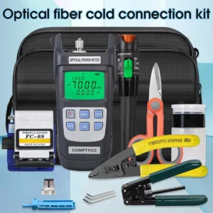 COMPTYCO FTTH Fiber Optic Tool Kit with Fiber Fibra Optica Power Meter and 10mW Visual Fault Locator AUA-6S FTTH tool