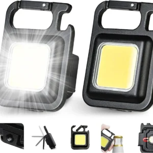 Mini LED Flashlight Keychain Multifunctional Portable COB Camping Lamps USB Charging Work Lights Outdoor Fishing Hiking Lanterna