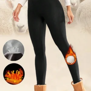 Super Warm Winter Leatherlabel Leggings Of Women Skinny Stretch High Waist Prevent Cold Leggings Casual Classic Pants