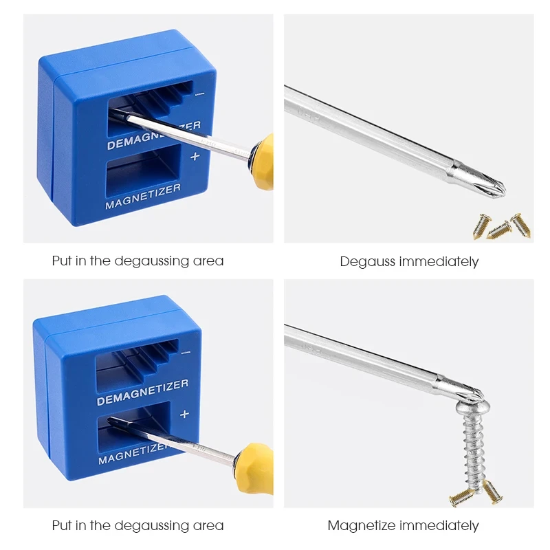 Screwdriver 2 in 1 Magnetizer Demagnetizer Professional Magnetizing Pickup Tool for Screw Driver Drill Bit Hand Tool Parts - Image 2