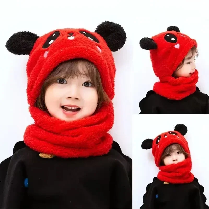 Hot Sell Autumn And Winter Warm Children's Hats And Neck Gaiter Set Rabbit Hat Girls' Fleece Hat - Image 4