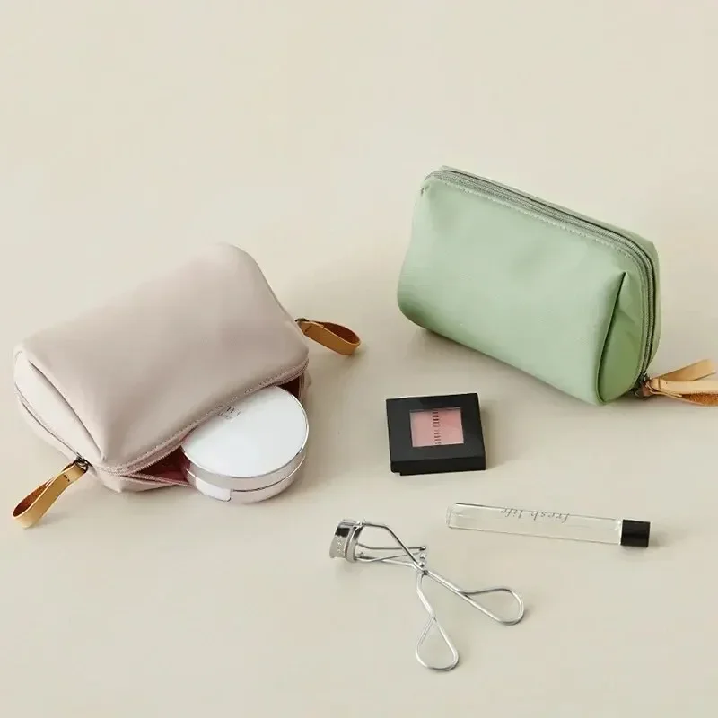 2024 New Women's Small Bag Toiletry Bag Portable Mini Solid Color Korean Makeup Bag Large Capacity Waterproof Storage Clutch Bag - Image 2