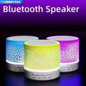 PHONEPACE Bluetooth Speaker Wireless Loudspeaker Crack LEDTF Card USB Subwoofer Portable MP3 Music Sound Column
