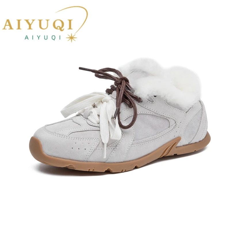 AIYUQI Women Sneakers New Genuine Leather Retro German Training Shoes Women Winter Velvet Fur Flat Casual Shoes Women - Image 11