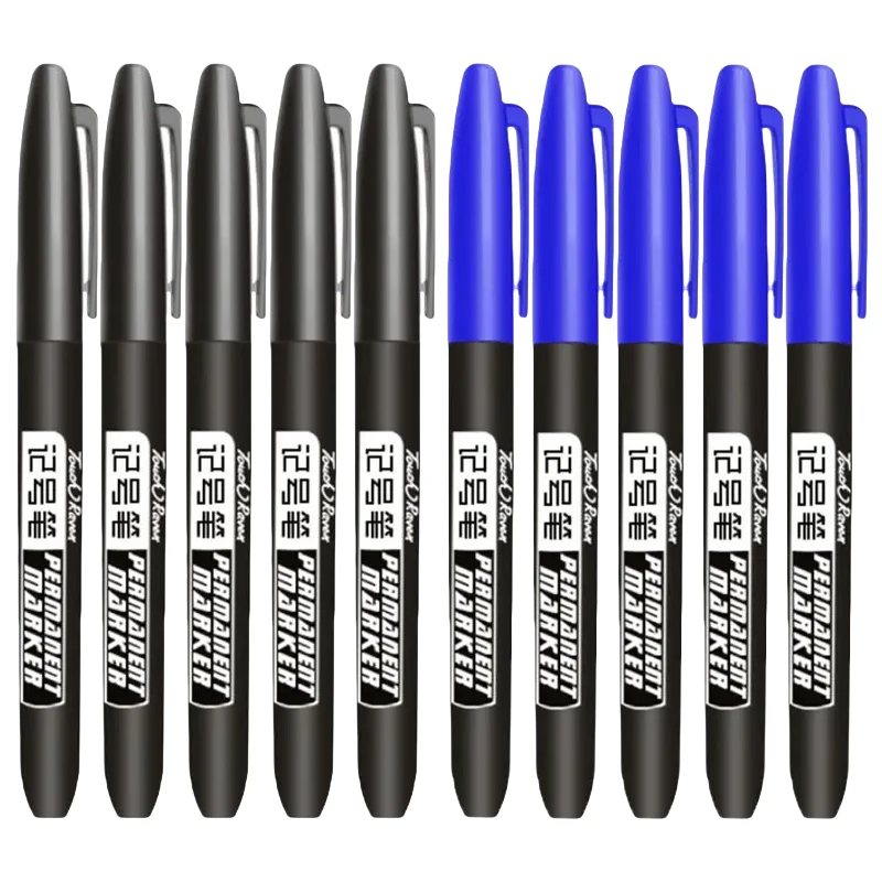 Permanent Marker Pen Drawing Markers Black Blue Red Waterproof Ink Sketch Pens Stationery Art School Supplies For Glass Metal - Image 11