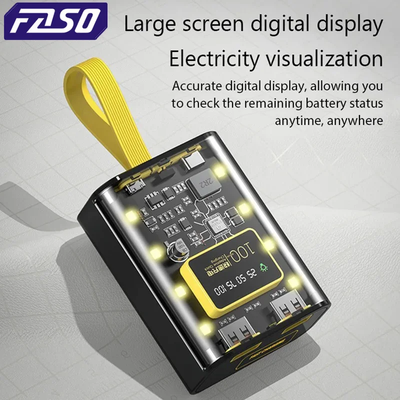 FASO 3*18650 Power Bank Cases Battery Storage Night Light Dual USB Charge DIY Shell for iPhone Xiaomi 18650 Battery Storage Box - Image 5