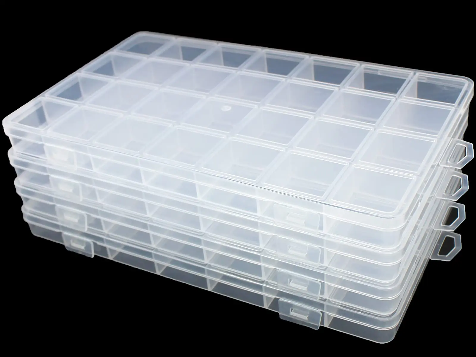 Clear Plastic Storage Box with Flap Lid, Multipurpose Craft Organizers Art Supply Sewing Box for Pencils Markers Notebooks A4 - Image 11