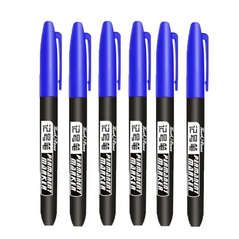 Permanent Marker Pen Drawing Markers Black Blue Red Waterproof Ink Sketch Pens Stationery Art School Supplies For Glass Metal - Image 16