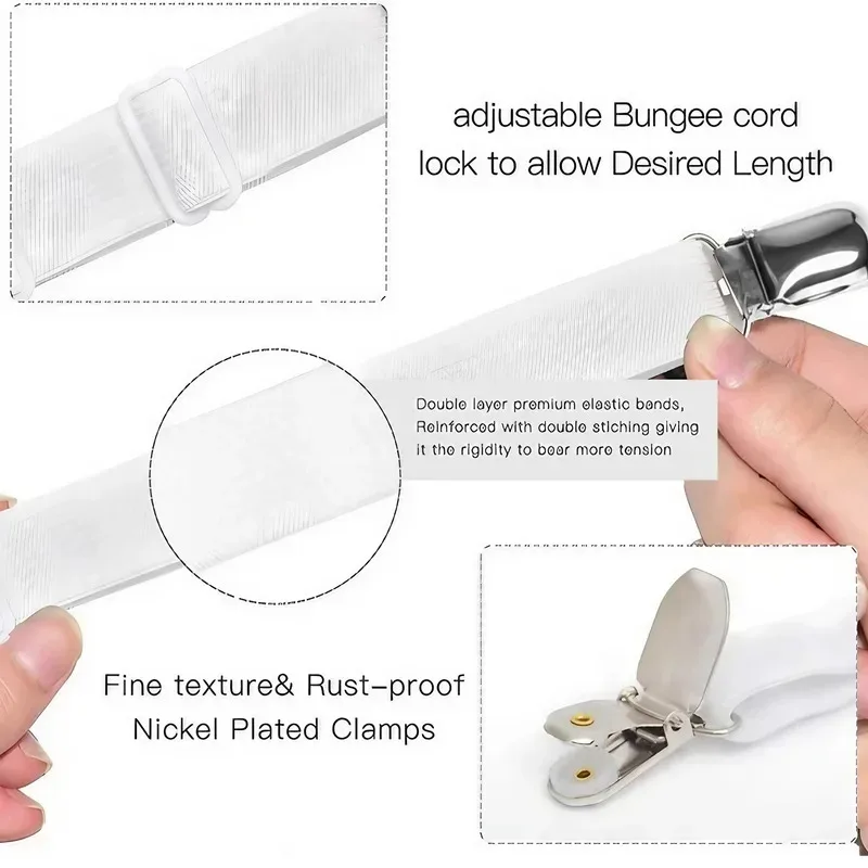 4PCS Double Clip Sheet Fasteners - Versatile Sheet Clips for Bed Sheets and Sofa Covers with Non-slip Adjustment - Image 5