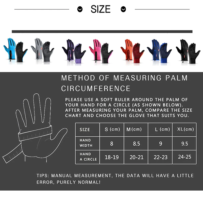 Hot Winter Gloves For Men Women Touchscreen Warm Outdoor Cycling Driving Motorcycle Cold Gloves Windproof Non-Slip Womens Gloves - Image 6