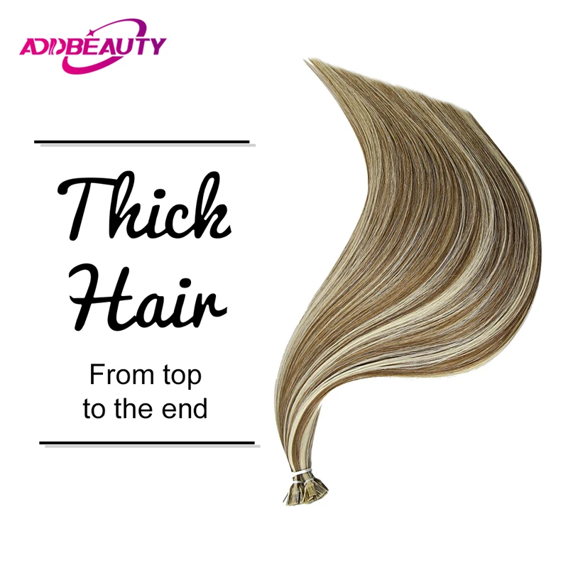 Straight Human Hair Extension By Fusion Flat Tip Keratin Capsules 0.8g/ 1g/Strand 50pcs Natural Hair Extension Ombre Blond Color - Image 3