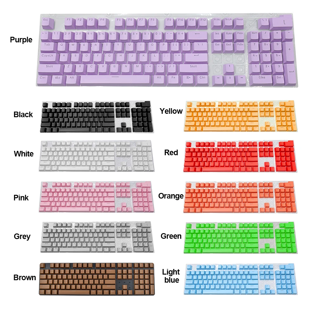 104pcs ABS Universal Mechanical Keyboard Keycaps Desktop Computer Ergonomic Blank Keycaps For Cherry MX Mechanical Keyboard Caps - Image 2