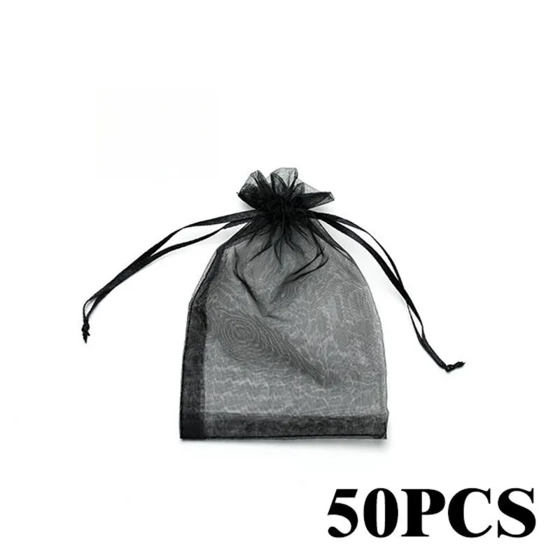 50pcs/Lot Multicolor Jewelry Packaging Bag 7*9 11*16 15*20cm Organza Bags Gift Storage Wedding Drawstring Pouches Wholesales - Image 8